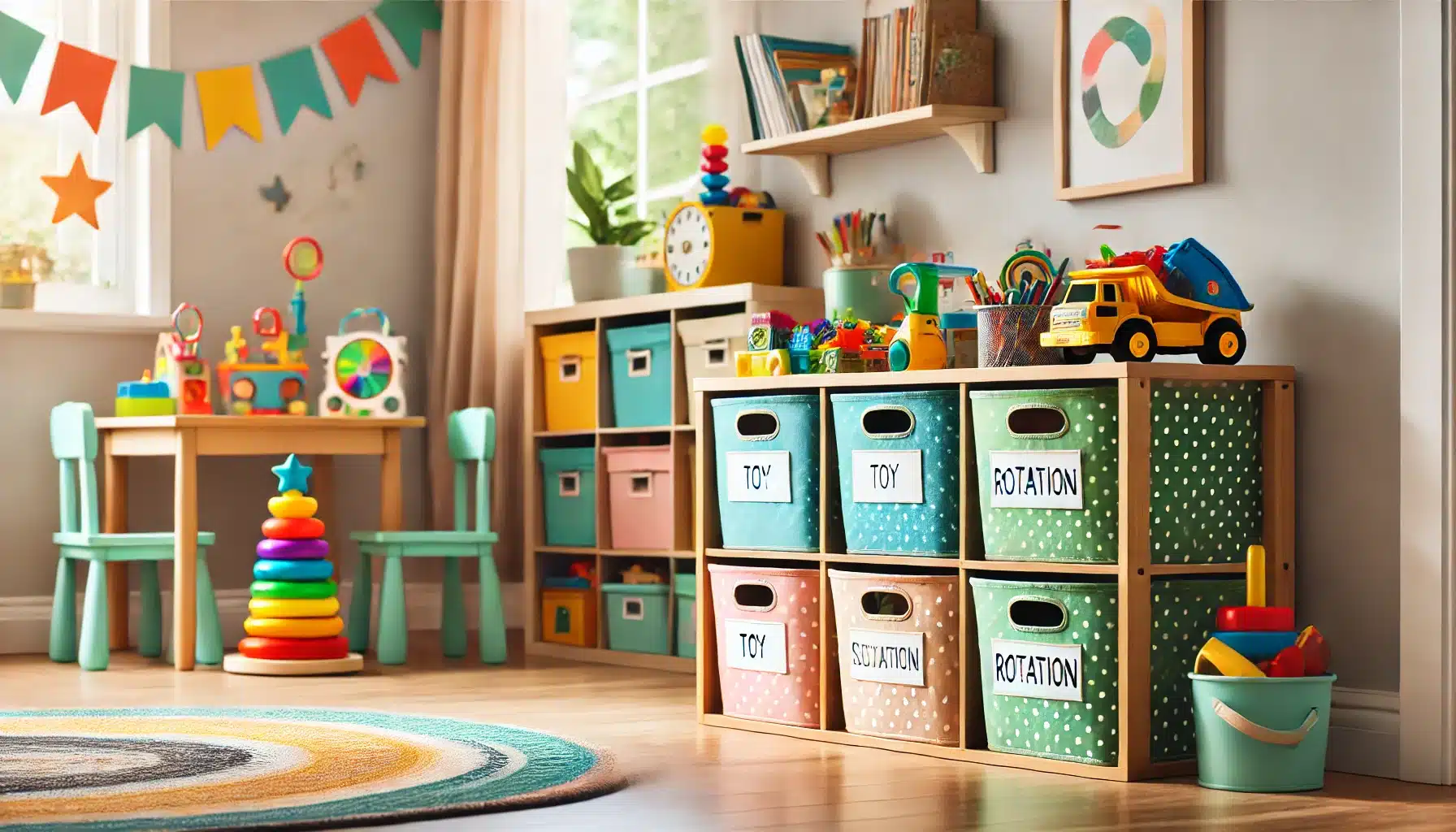toy rotation bins