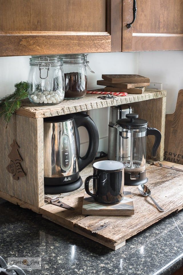 DIY Crate Coffee Bar