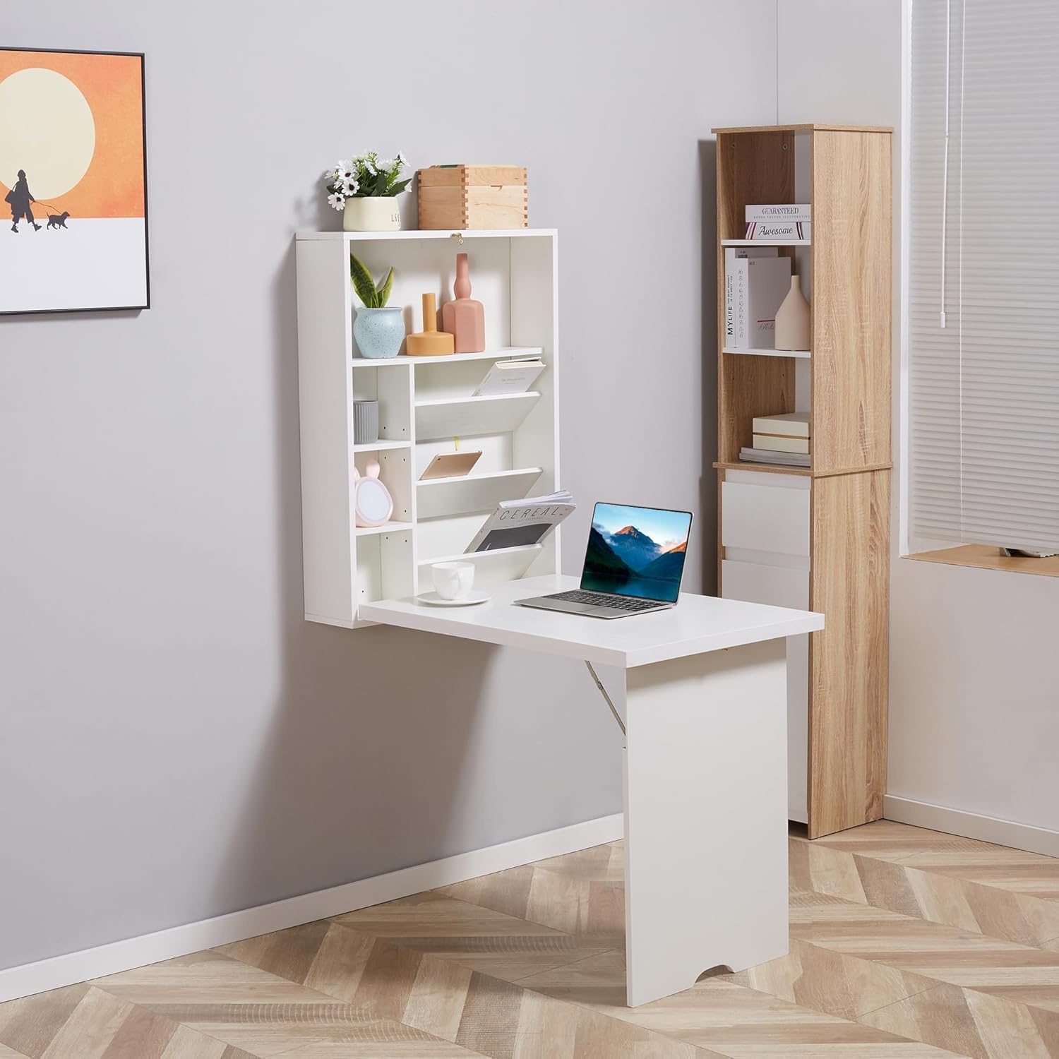 HOMCOM Wall-Mounted Desk