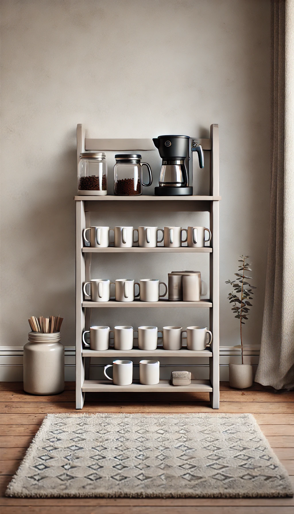 Ladder Shelf Coffee Bar