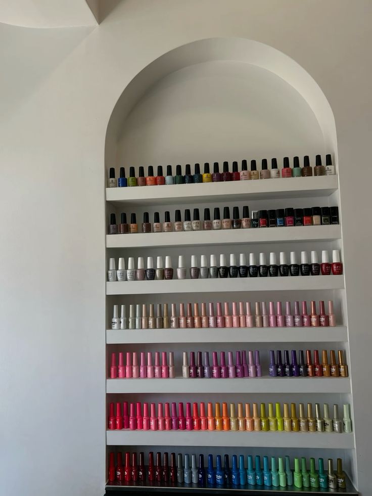 nail salon built in wall niche