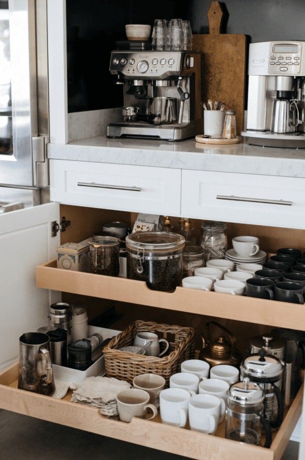 Under kitchen Cabinet coffee station