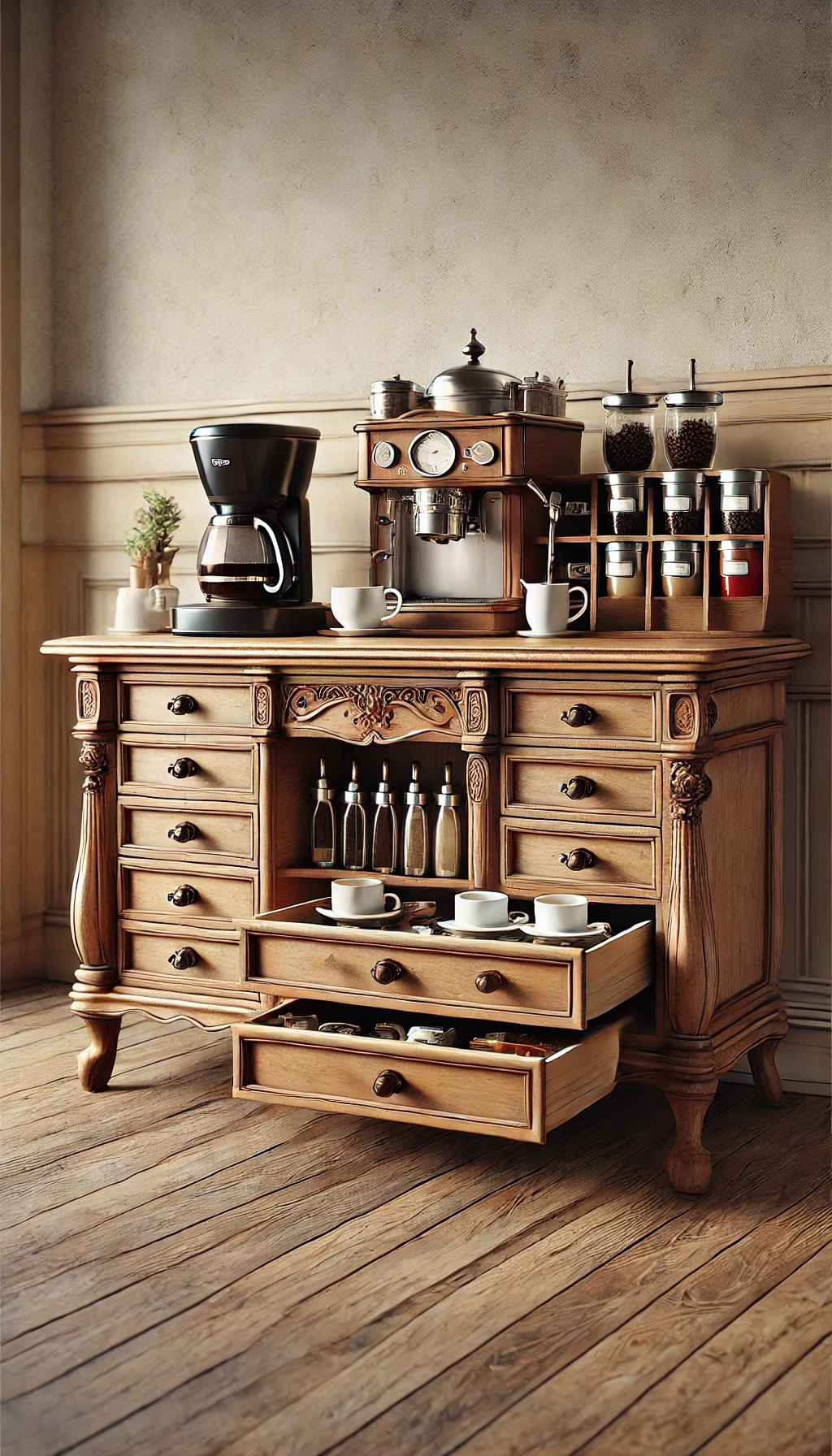 Vintage Desk Coffee Bar