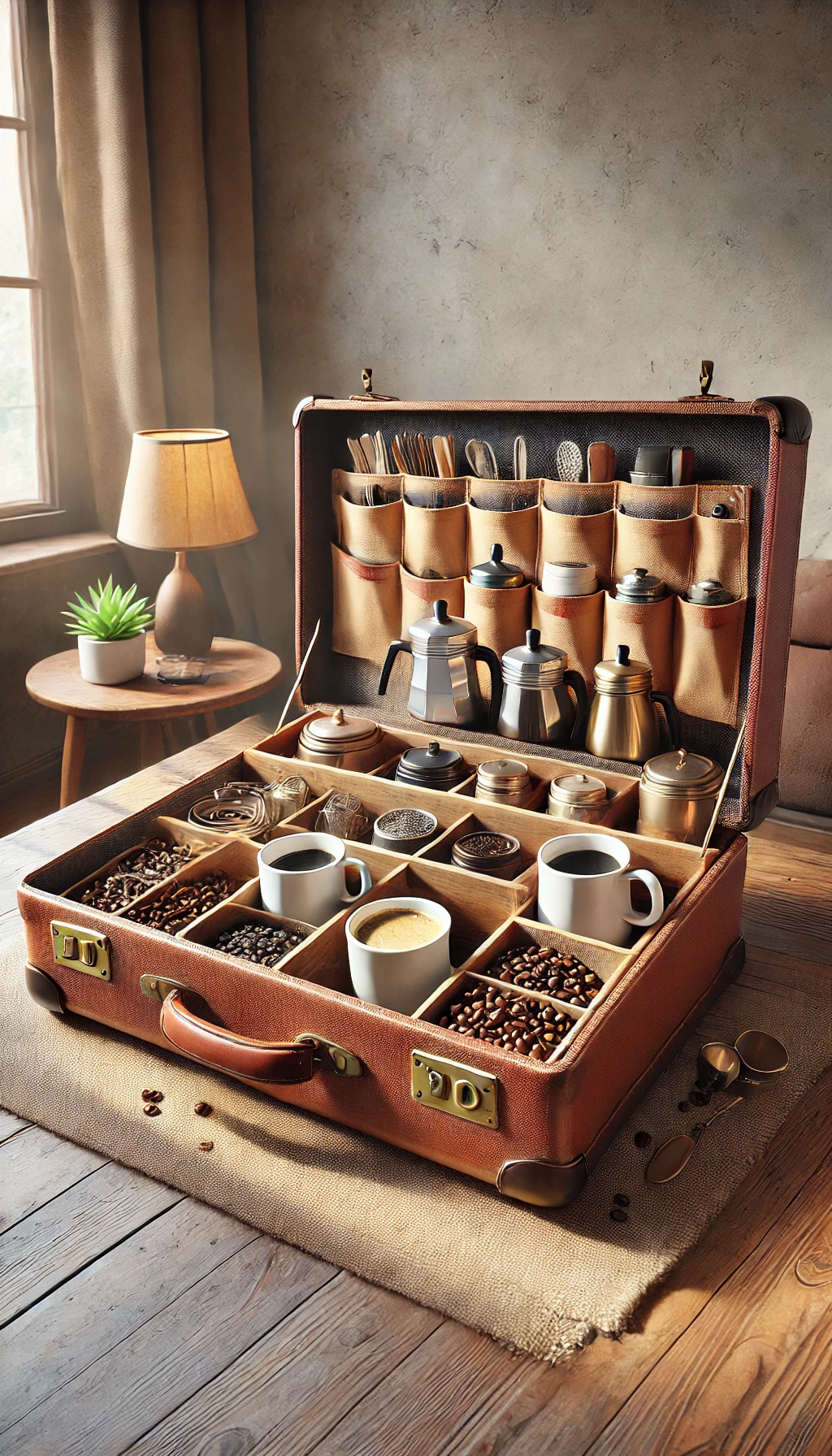 Vintage Suitcase Coffee Bar