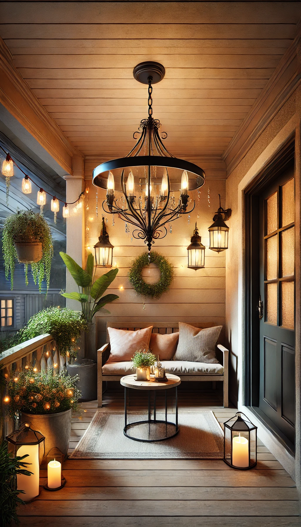 Chandelier  in porch