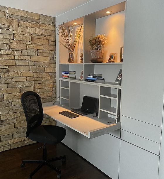 Fold-Down Murphy Desk in a home office