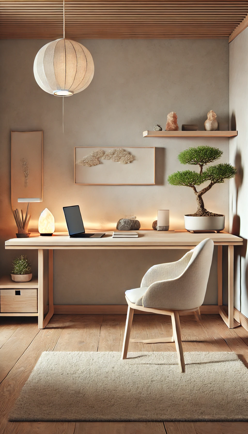 Zen-Inspired Small Home Office