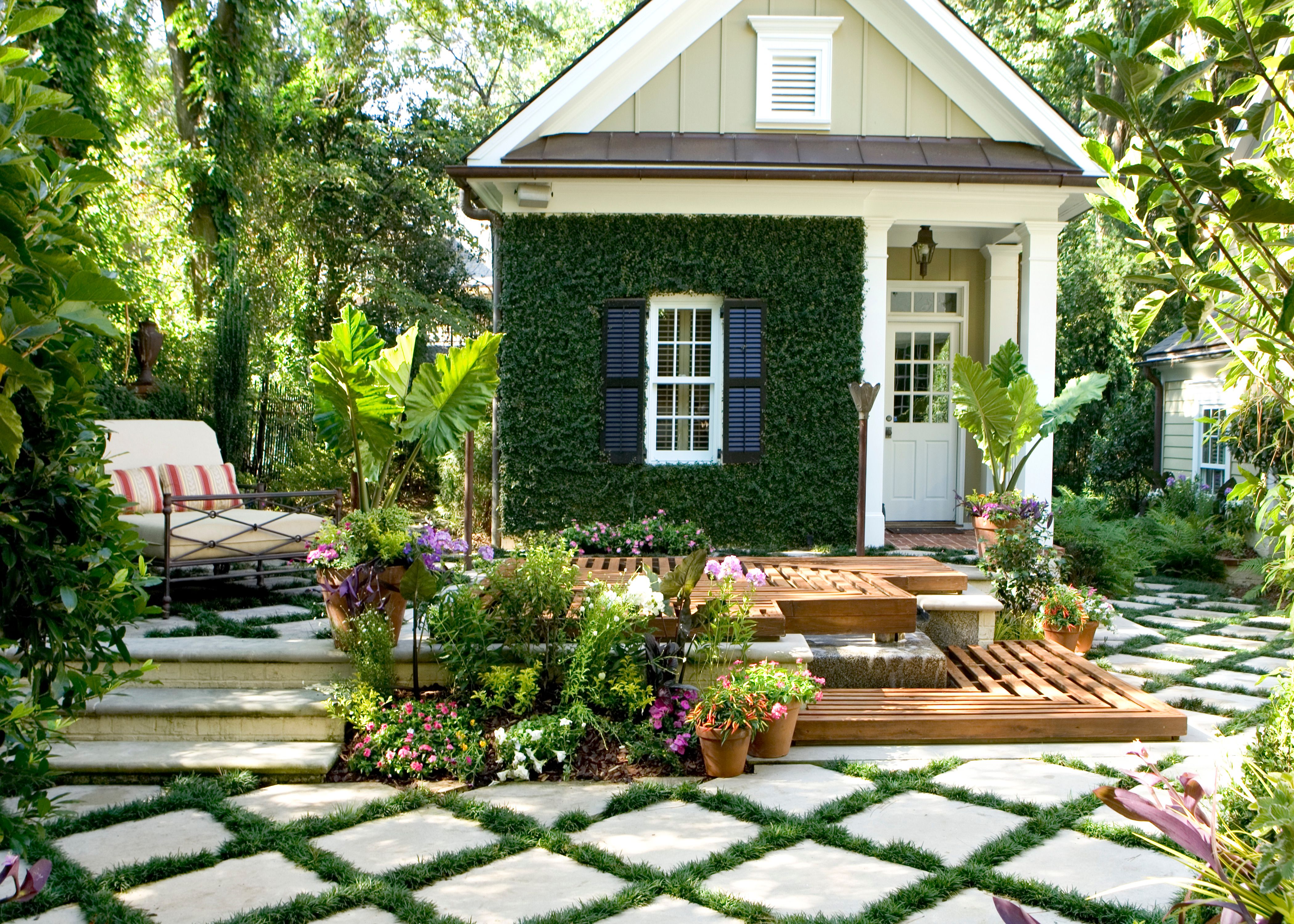 small Pool House with Deck