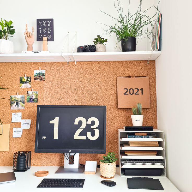 small home office pinboard