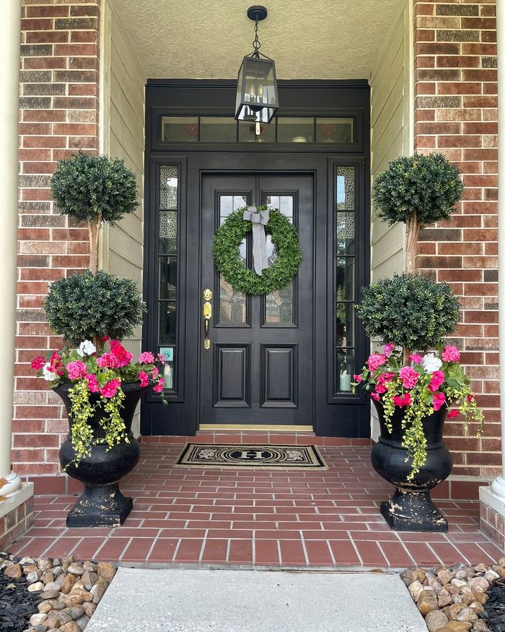 small porch Topiary trees