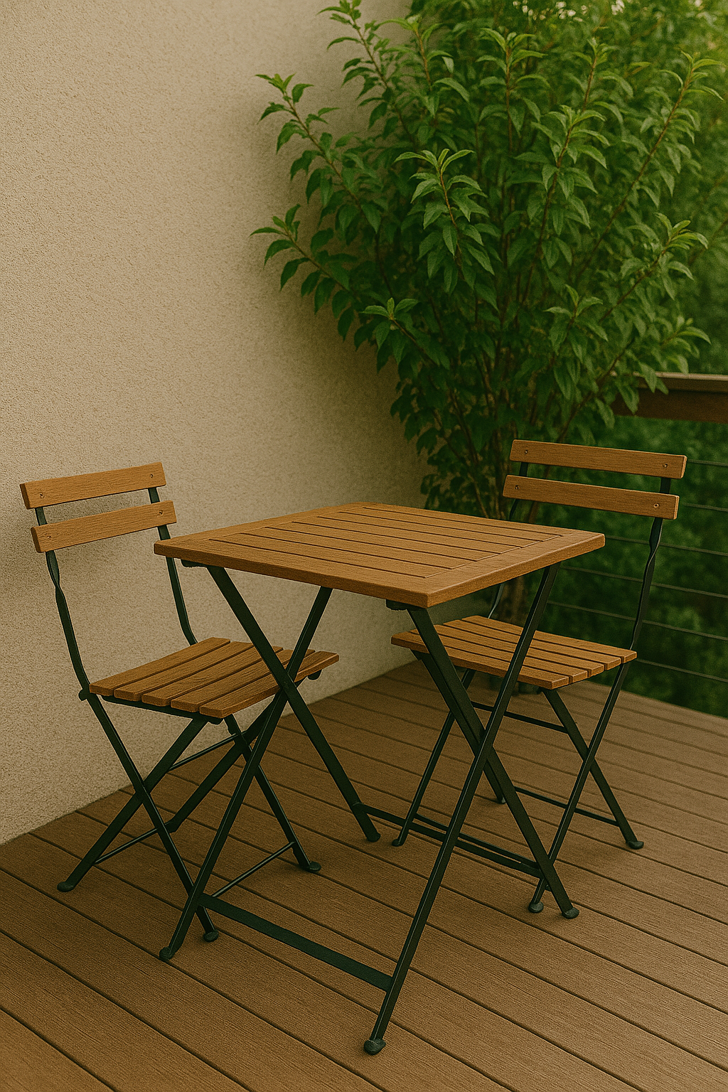 Deck Foldaway Dining Setup