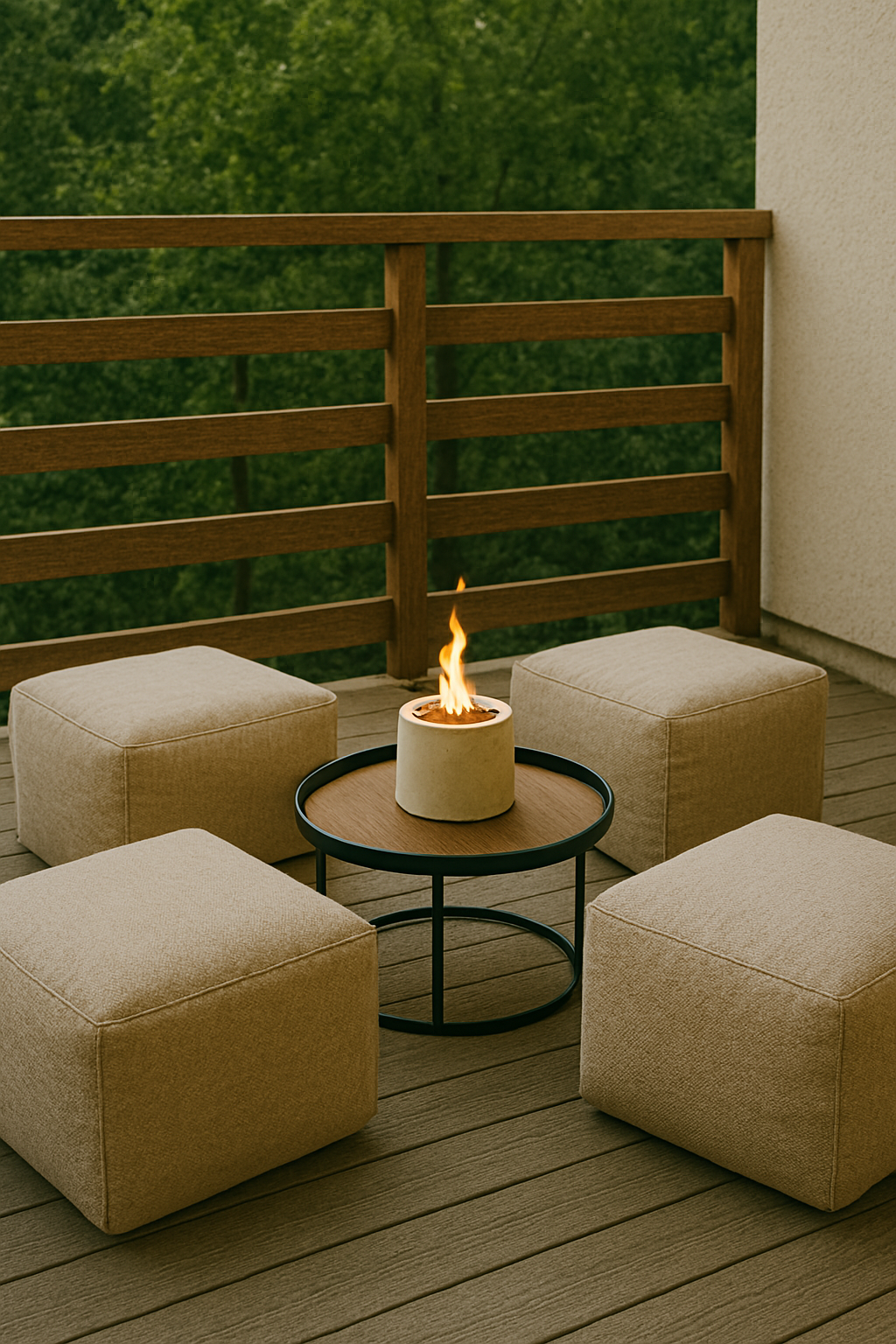 Modular Pouf Lounge layout
