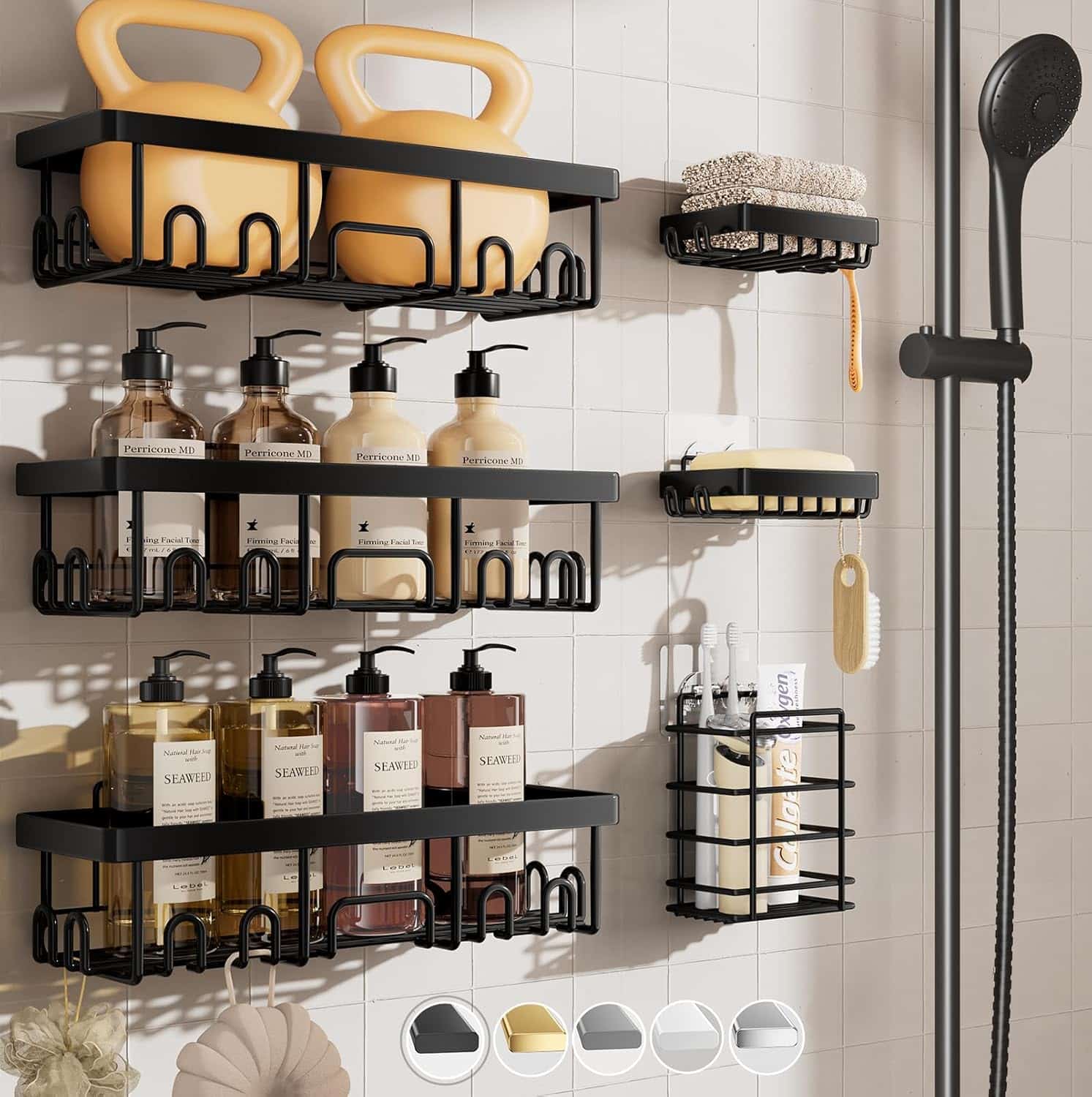 Veken Adhesive Shower Shelves