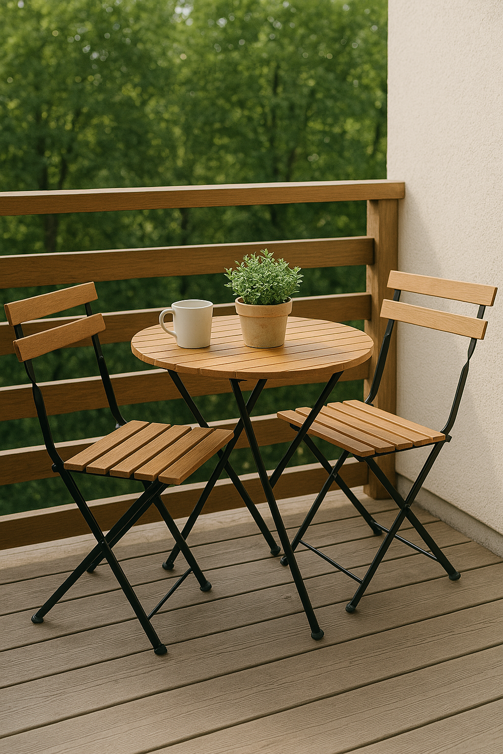small deck bistro set