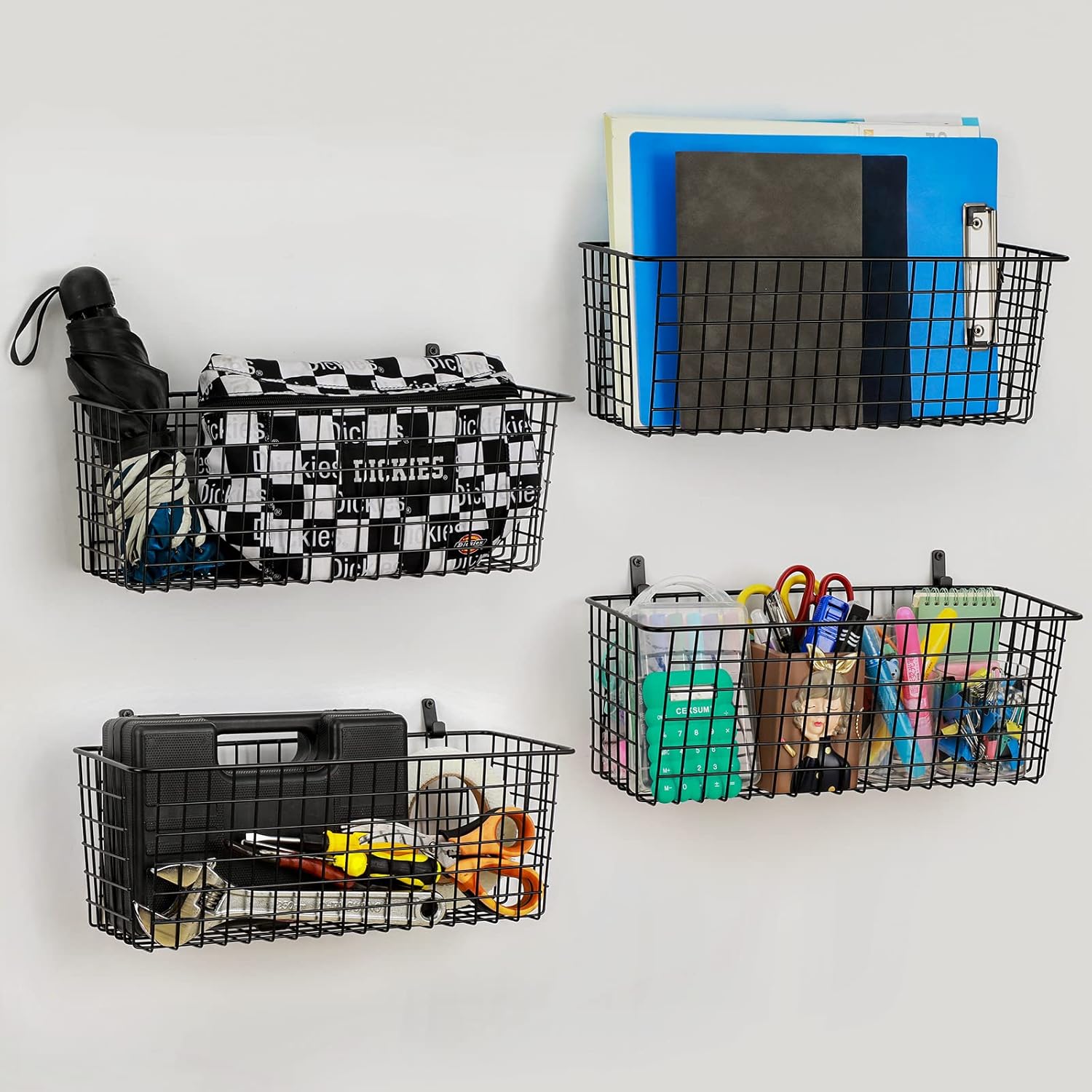 AOZITA Hanging Wall Mount Storage Baskets
