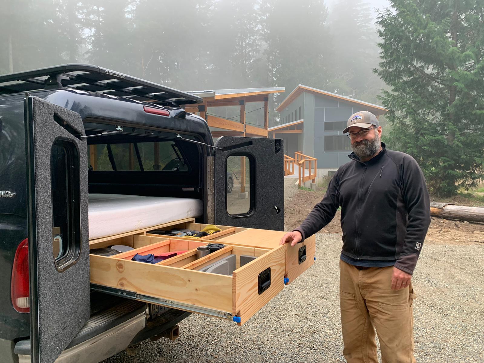 DIY Bed Risers with Storage Drawers in RV