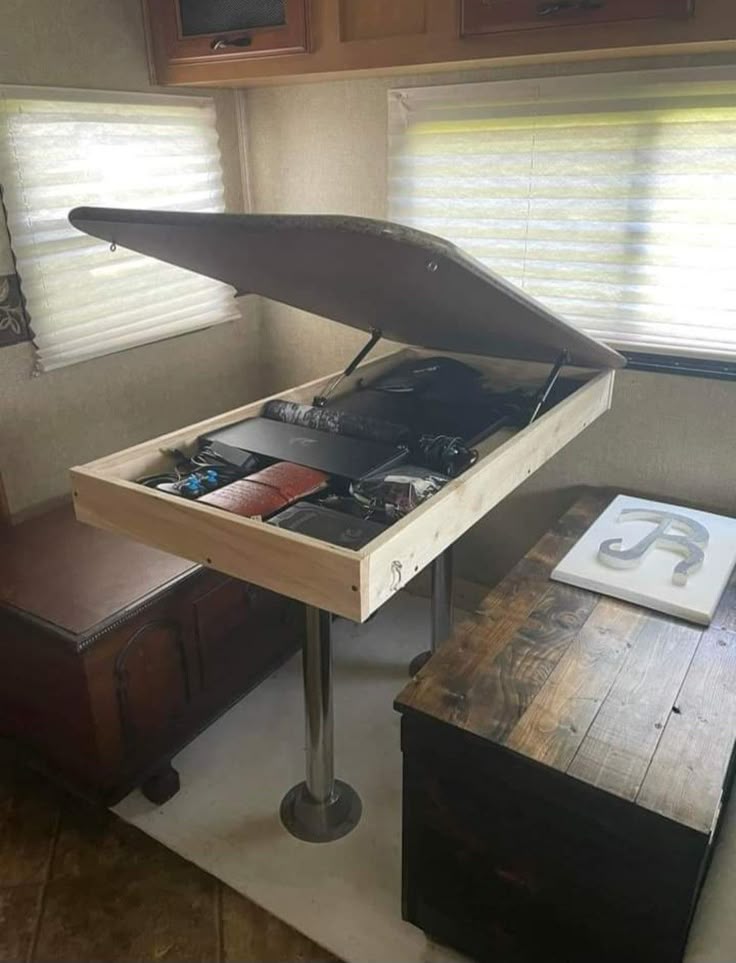 RV Dining Table with Storage