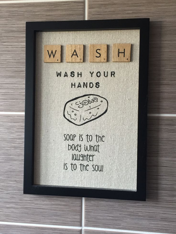 DIY Framed Bathroom Rules Sign