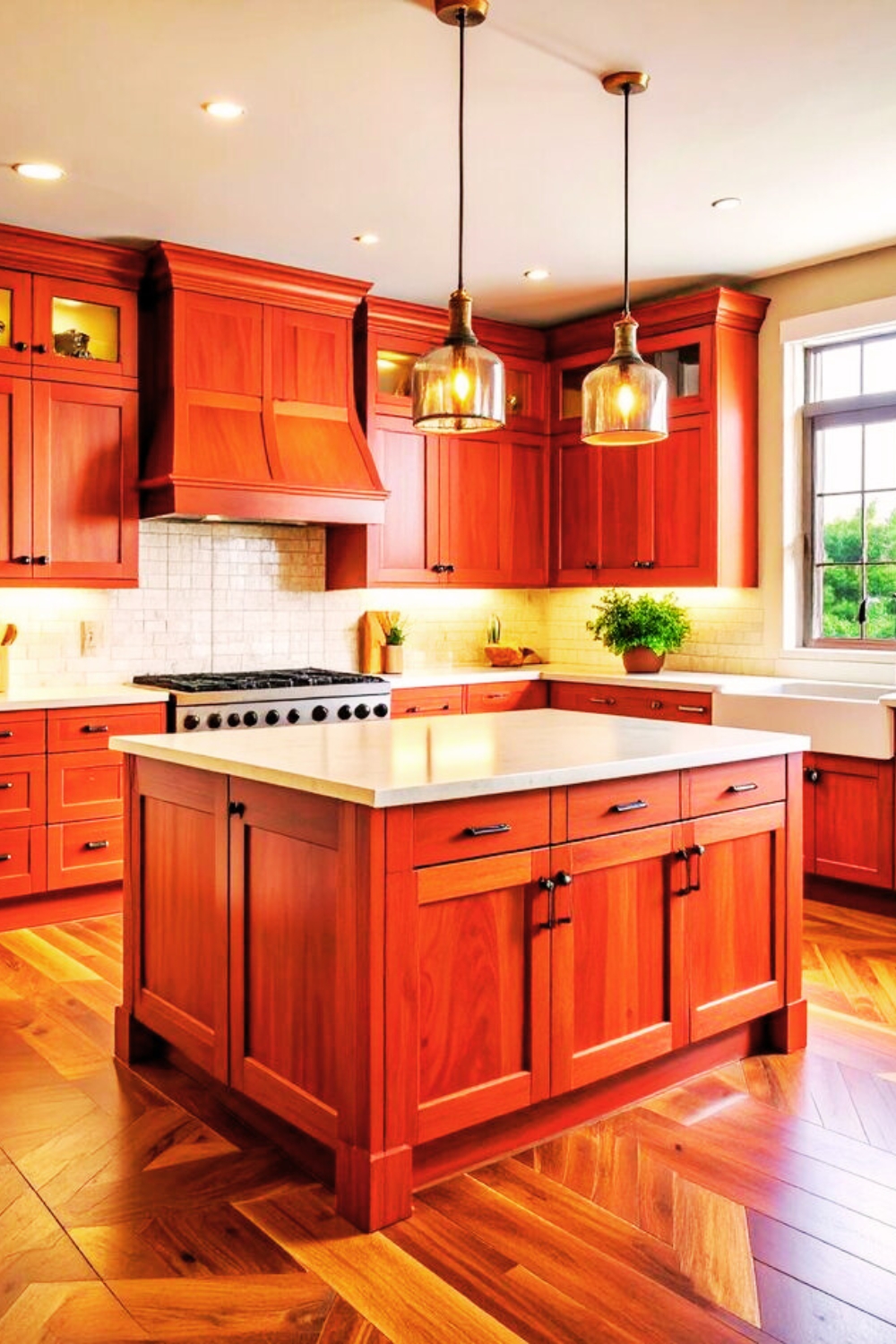 Cherry kitchen cabinets