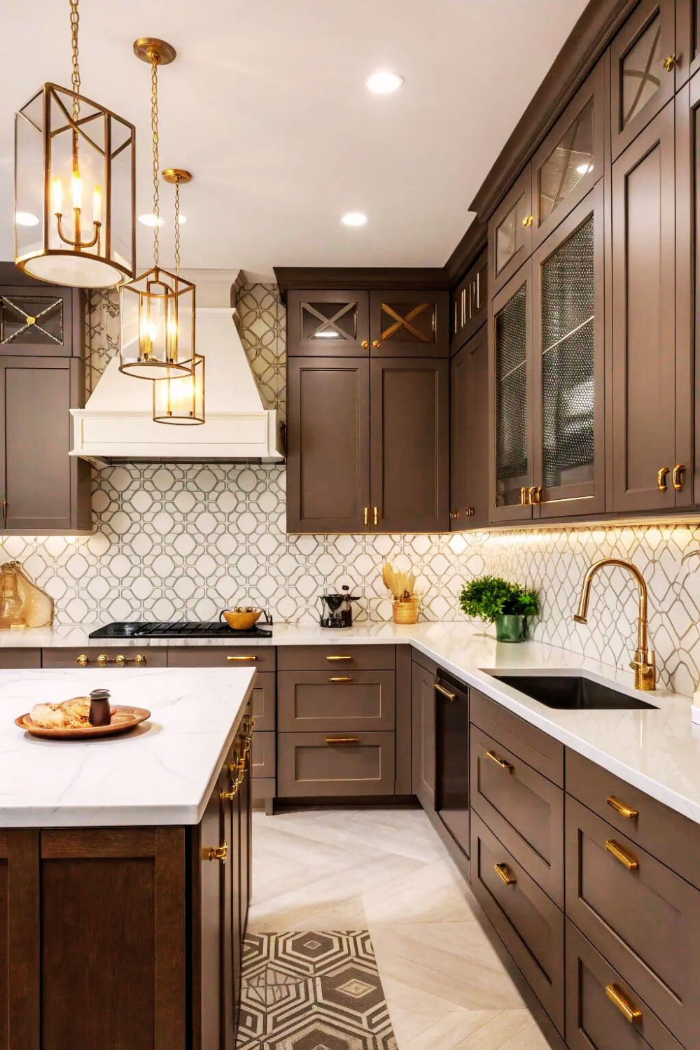 Dark Taupe kitchen cabinets