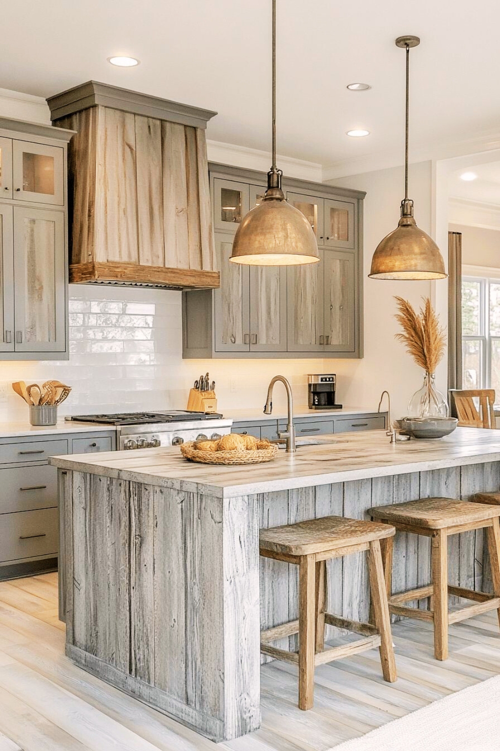 Driftwood Gray kitchen cabinets