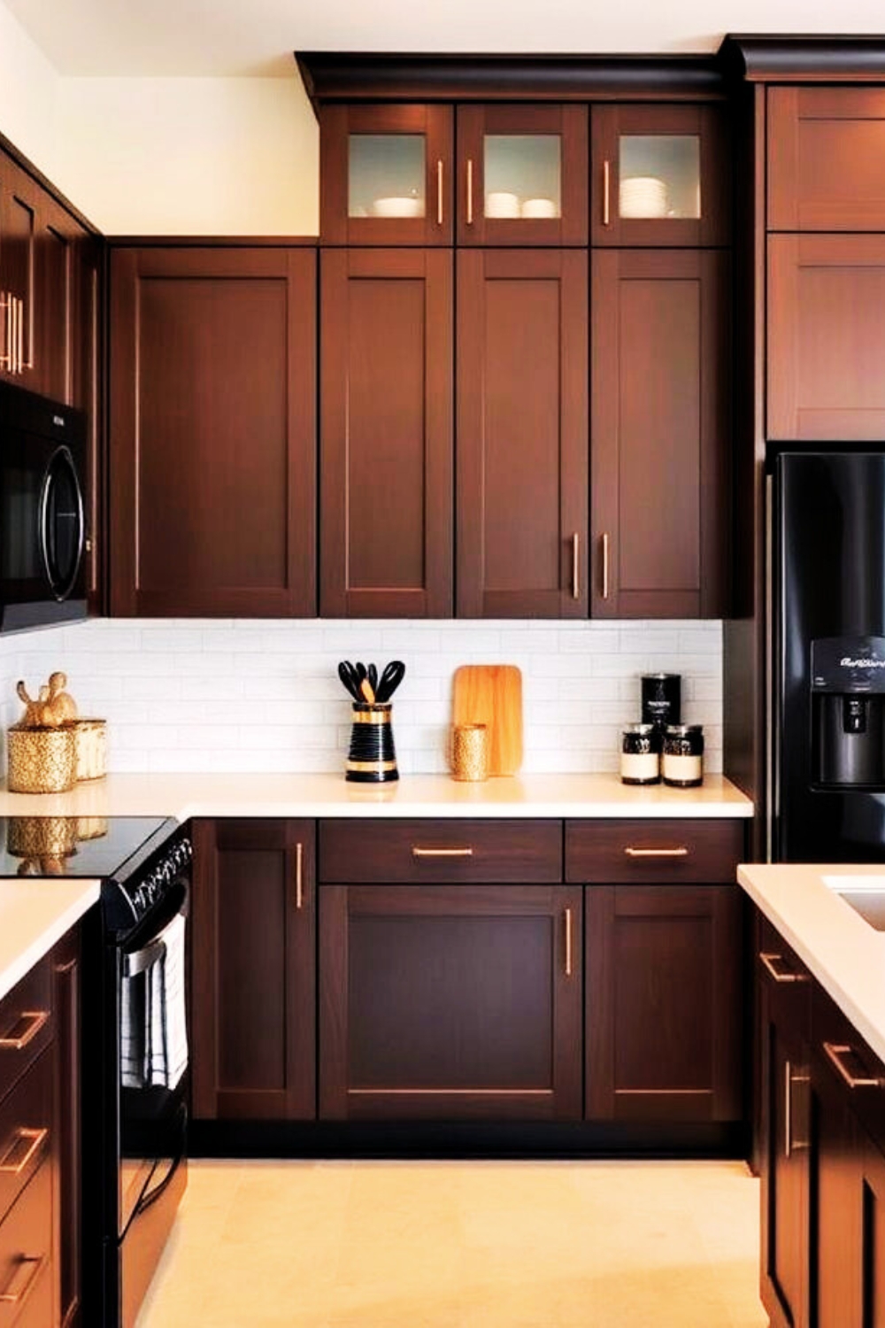 Espresso kitchen cabinets