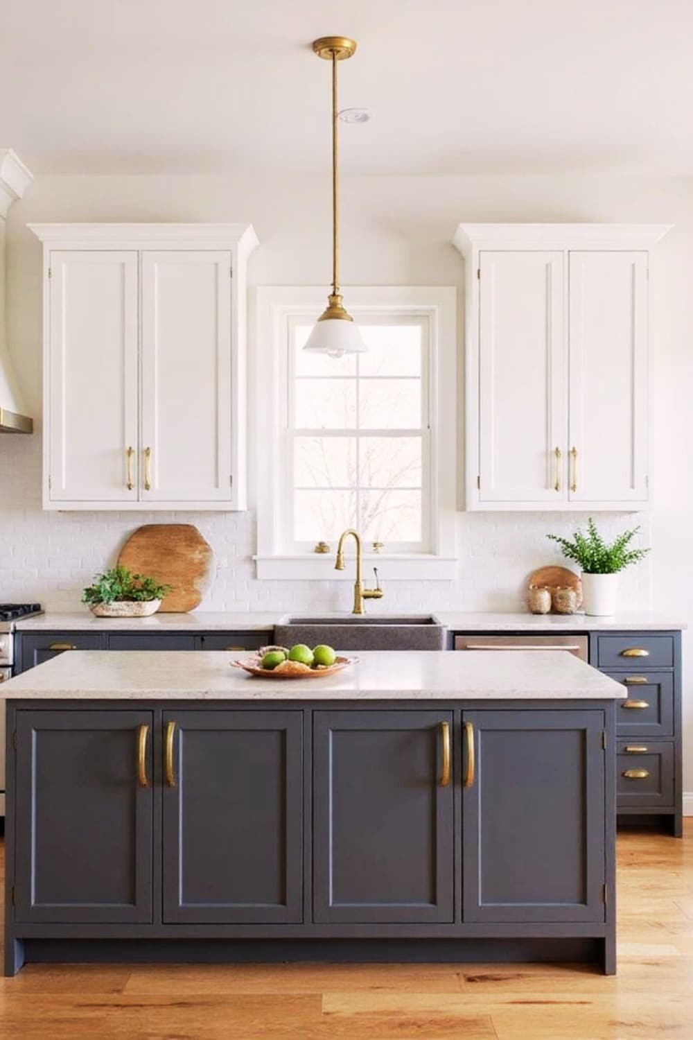 White and Gray kitchen cabinets