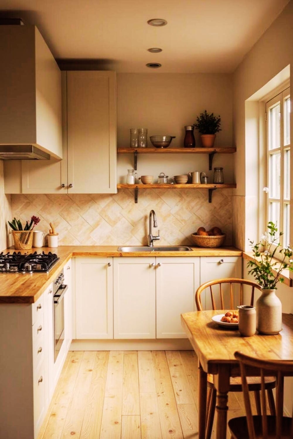 beige small kitchen cabinets colors