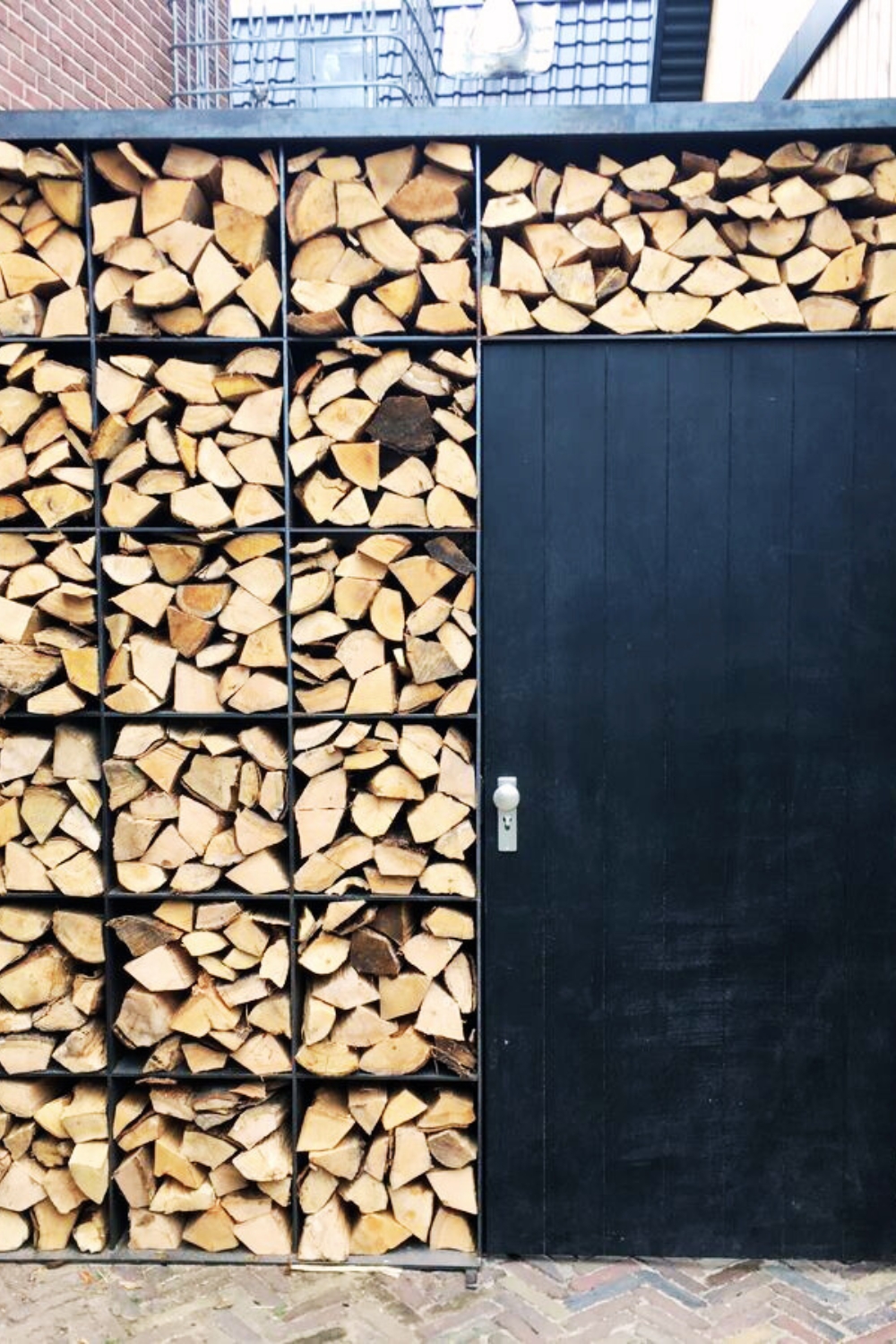 Built-In Firewood Wall Door