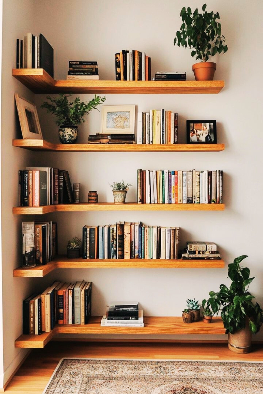 Floating Bookshelves for Living Room