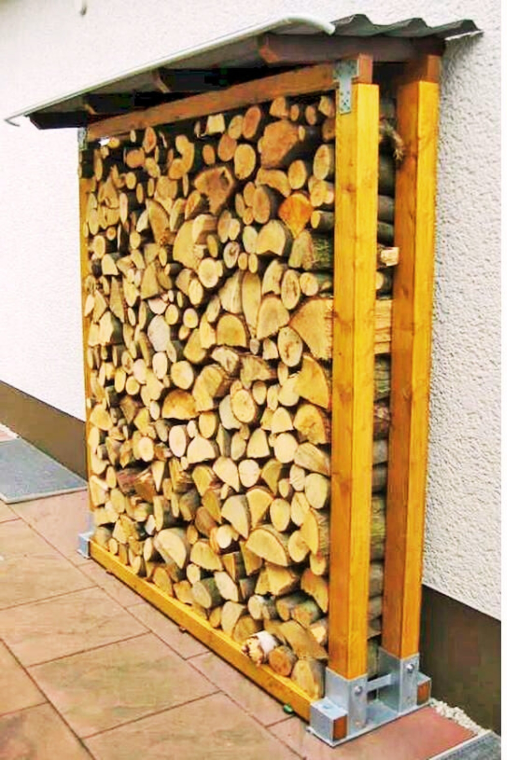 Narrow Outdoor Firewood Rack