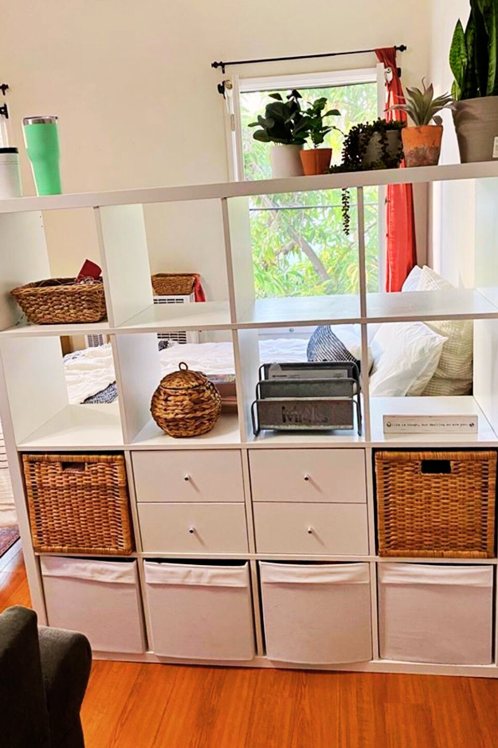 Storage Cubes Next to Bedv